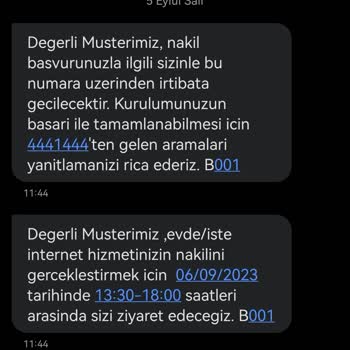 Türk Telekom 3 Defa Randevu Verilmesine Rağmen Kurulum Gerçekleşmedi.