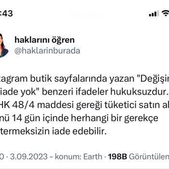 Modamugiyim (Instagram) Para İadesi Yapılmıyor