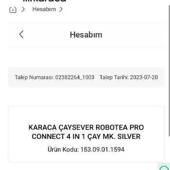 Karaca Züccaciye Servise Gönderilen 20 Günlük Ürünü Kargoda Kaybetti