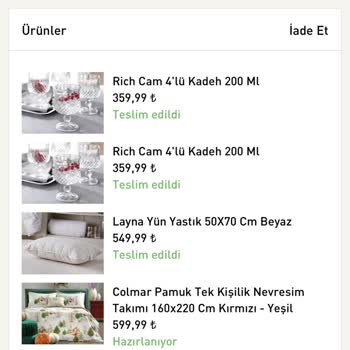 English Home Dan Siparişim Teslim Edilmedi