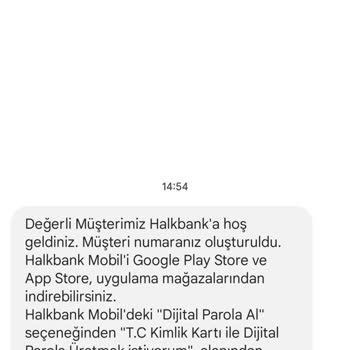 Halkbank'tan Gelen Mesaj