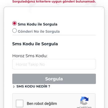 Horoz Lojistik Benim Kargom Nerede?
