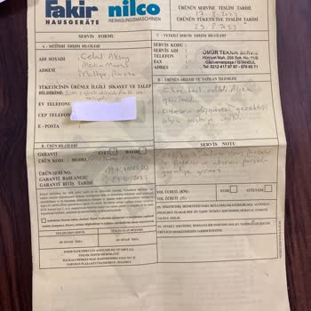 Fakir Süpürge Teknik Servisin Sorumsuzluğu Ve Ürünün Yapılmaması