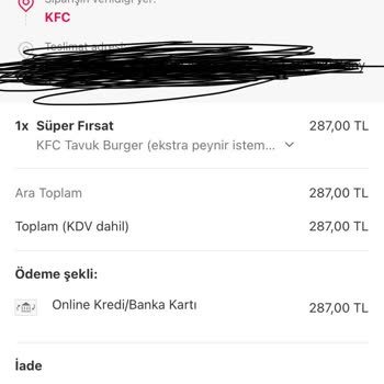 Yemek Siparişi Yemeksepeti Uygulaması Şikayeti