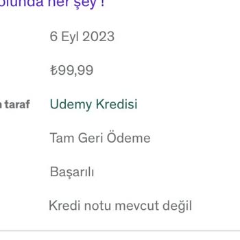 Udemy Geri Ödeme Sorunu