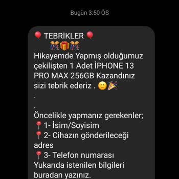 iPhone Çekilişi Kazandım Ve Sayfa Bilgileri Alıp Engelledi