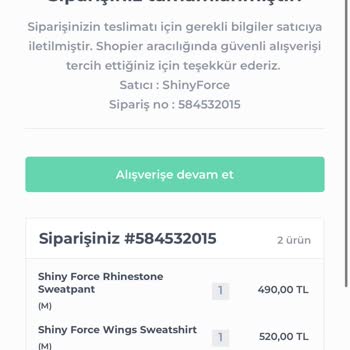 Shiny Force Kargom Elime Ulaşmadı