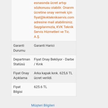 KVK Telefon Şarj Problemi