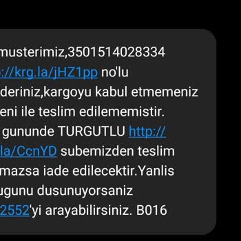 Turgutlu Aras Kargo Getirmediği Kargoyu Alıcı Almadı Diyor