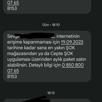 Şok Net Hizmet Yok Ücret Var