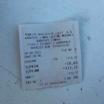 Türkiye Denizcilik İşletmeleri Otopark Ücreti TDİ Kabatepe