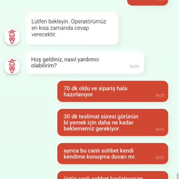 Tıkla Gelsin Sipariş Süresi Ve Asla Desteğe Geçmeyen Canlı Destek