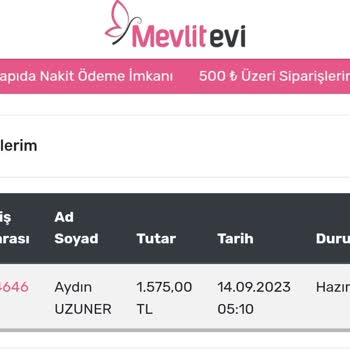 Mevlitevi.com Eksik Hatalı Gönderim