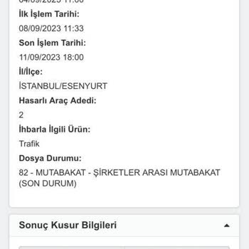 Sigorta Bilgi ve Gözetim Merkezi Kusur İtirazı Hk.