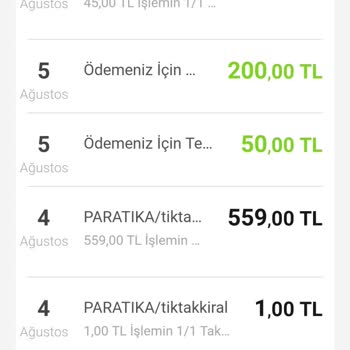 TikTak Kirala Provizyon Fazla Çekilen Para