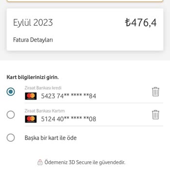 Vodafone Yanımda Oto Ödeme Talimatı Bozuk