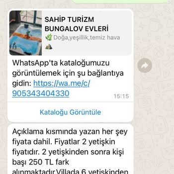 TÜRSAB TURİZM BUNGALOV REZERVASYONU HAKKINDA ŞİKAYET