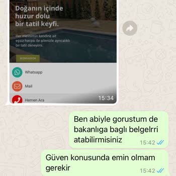 TÜRSAB TURİZM BUNGALOV REZERVASYONU HAKKINDA ŞİKAYET