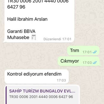 TÜRSAB TURİZM BUNGALOV REZERVASYONU HAKKINDA ŞİKAYET