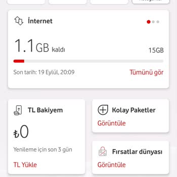 Vodafone İstemediğim Paket Yükleme