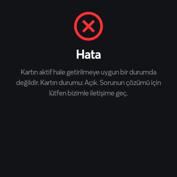 Papara Kart Aktif Olmuyor