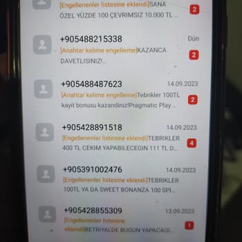 Turkcell Hattıma Bahis İle İlgili Çeşitli Numaralardan SMS Gelmesi