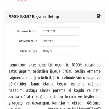 İtemci Haksız Yere Parama Bloke Koydu