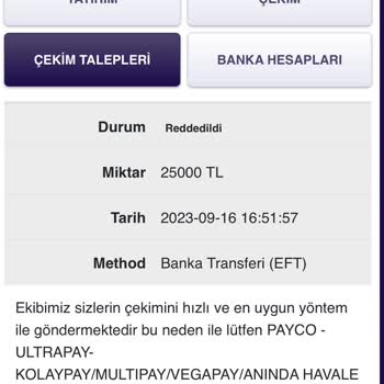 Onwin Bahis Sitesi Paramı Hesabıma Aktarmıyorlar