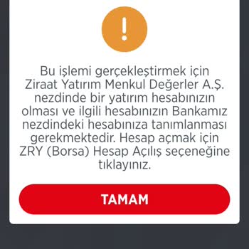 Ziraat Mobil Borsa Hesabımı Kullanamıyorum