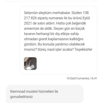 Thermoad 3 Lü Granit Tava Kendi Kendine Soyuldu