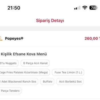 Popeyes Eksik Ürün Teslim Etme Problemi
