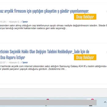 Sikayet.com Sitesi Şikayetimi Yayımlamıyor.