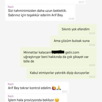 Getir Paramı İade Etmiyor.
