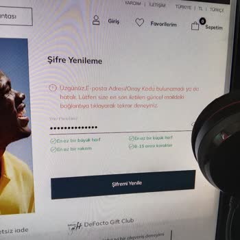 DeFacto Hesabıma Giriş Yapamıyorum