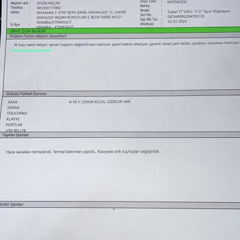 Monster Notebook Klavye Sorunu Ve Servis İlgisizliği