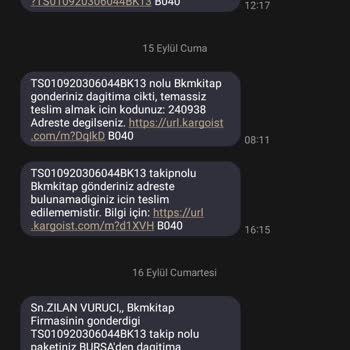 Kargoist Teslim Edilmiş Olarak Gösterilen Kargo