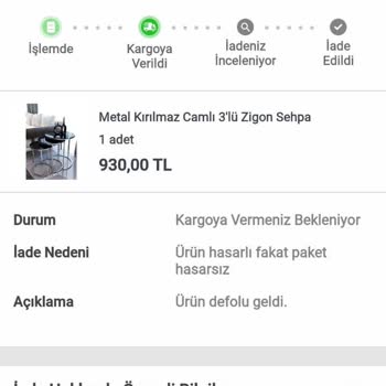 Koçtaş Firması İade Sorunu