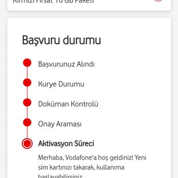 Vodafone Hat Aktivasyon Süreci