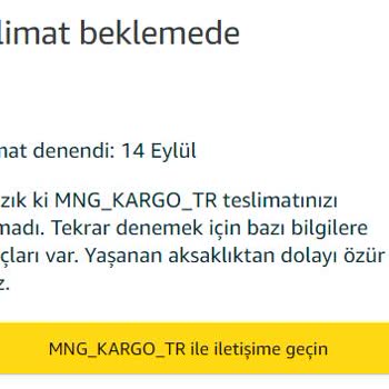 MNG Kargo Kargomu Getirmemekle Beraber Telefonlarıma Çıkmıyor