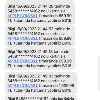 Apple Bıll. QNB Finansbank Para Çekimi