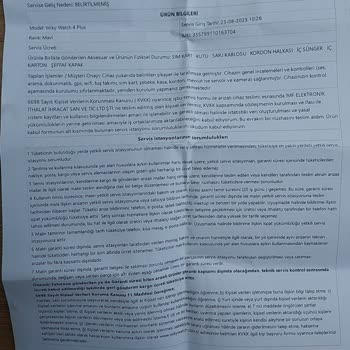 Wiky Watch 4 Plus Şarj Tutmuyor. Imf Elektronik Çözüm Üretmiyor