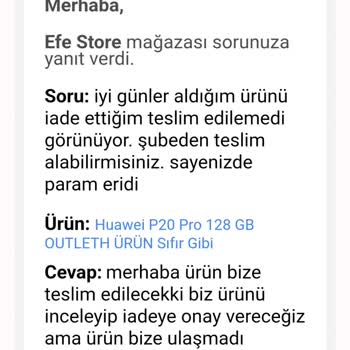 Epttavm Den Alınan Ürün Satıcının Bulunamama Sebebi İle Şubede
