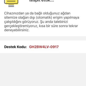 Sahibinden.com Olağan Dışı Erişim