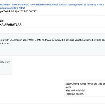 Amazon'un Yanıt Vermemesi