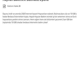 Vodafone 20 GB İnternetim Gelmedi