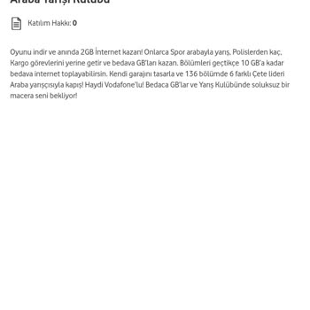 Vodafone 20 GB İnternetim Gelmedi