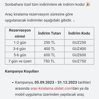 Obilet Araç Kiralamada Yanıltıcı Başlık