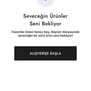 Boyner Favori Listesi Gözükmüyor