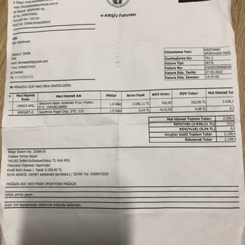 Skechers Firmasının Hatalı Ürününü Kabul Etmemesi