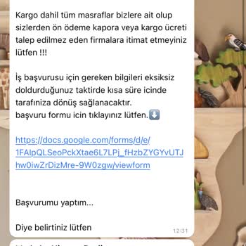 Maltin Group Evde Ek İş Başvurusuyla İlgili Sorumluluk Bildirimi